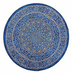 Rond vloerkleed - Vinadio (blauw/goud)
