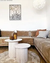 Ronde vloerkleden - Aranga Super Soft Fur (beige)