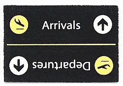 Deurmat - Airport (zwart)