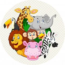Kindervloerkleed - Exotic Animals (multi)