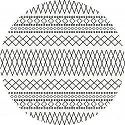 Rond vloerkleed - Safi (zwart/wit)