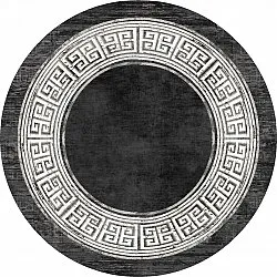 Rond vloerkleed - Tilos (zwart/wit)