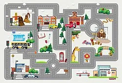 Kindervloerkleed - City Street (multi)