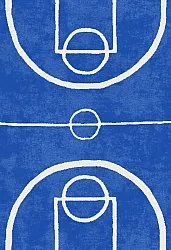 Kindervloerkleed - Basket (blauw)