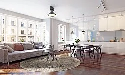 Rond vloerkleed - Bouhjar (beige/multi)