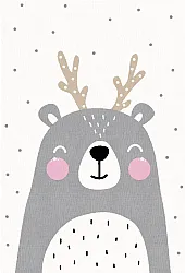 Kindervloerkleed - Happy Bear (wit)