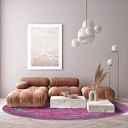 Rond vloerkleed - Gombalia (paars)