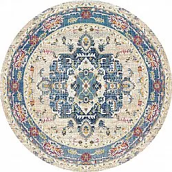 Rond vloerkleed - Siliana (blauw)