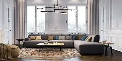 Rond vloerkleed - Siliana (beige)