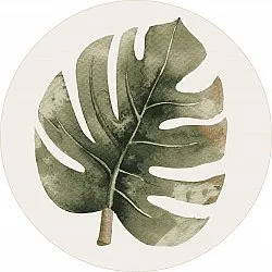 Rond vloerkleed - Falling Leaves (groen)