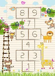 Kindervloerkleed - Counting Animals (multi)