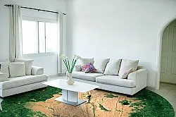 Rond vloerkleed - Positano (beige/groen)
