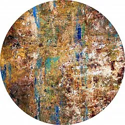 Rond vloerkleed - Trepito (bruin/blauw/multi)