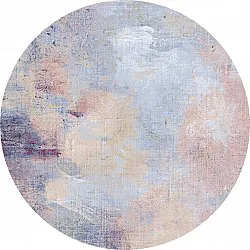 Rond vloerkleed - Mogoro (lichtblauw)