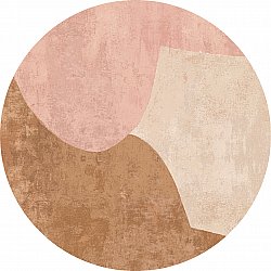 Rond vloerkleed - Lazio (beige/roze)