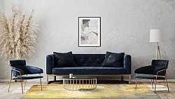 Wilton - Palau (goud/beige/blauw)