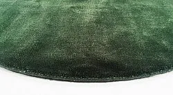 Rond vloerkleed - Recycled PET with viscose look (groen)