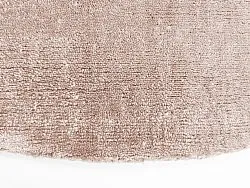 Rond vloerkleed - Recycled PET with viscose look (lichtbruin)
