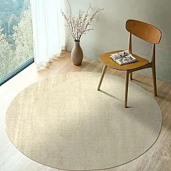 Rond vloerkleed - Recycled PET with viscose look (mint)