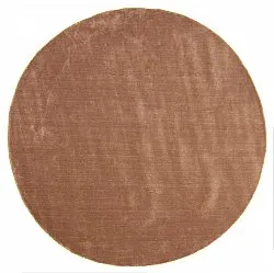 Rond vloerkleed - Recycled PET with viscose look (brownie)