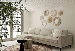 Rond vloerkleed - Siliana (beige)