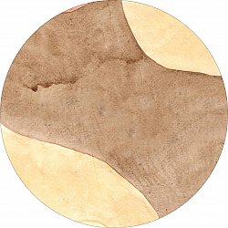 Rond vloerkleed - Nisa (brun/beige)