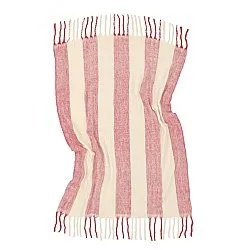 Dekens - Wollenmix plaid - Beatriz Stripe (rood/wit)