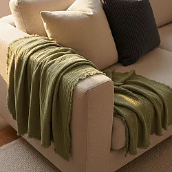 Dekens - Mousseline plaid - Dorena (groente)