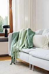 Plaid dekens - throw van wolmix - Carol (groen)