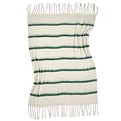 Plaid dekens - throw van wolmix - Miranda (groen)