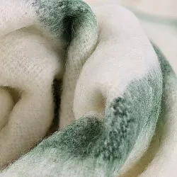 Plaid dekens - throw van wolmix - Miranda (groen)