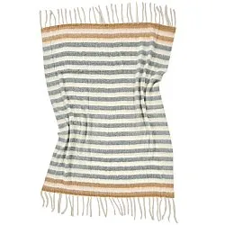 Plaid dekens - throw van wolmix - Monica (geel)