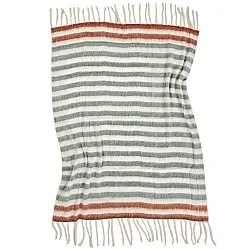Plaid dekens - throw van wolmix - Monica (roze)