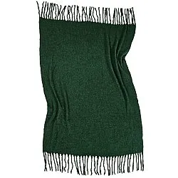 Plaid dekens - throw van wolmix - Samantha (groen)