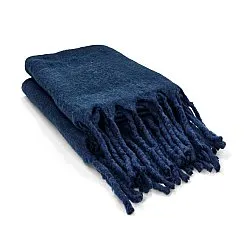 Dekens - Wollenmix plaid - Samantha (marineblauw)