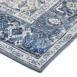 Vlakgeweven vloerkleed - Birjand (blauw)