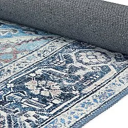Vlakgeweven vloerkleed - Birjand (blauw)
