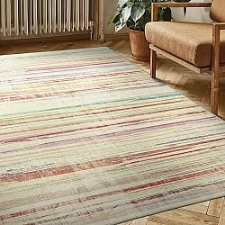 Vlakgeweven vloerkleed - Delara (beige/multi)