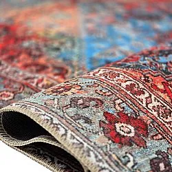 Vlakgeweven vloerkleed - Mardin (rood/blauw)