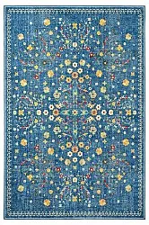 Vlakgeweven vloerkleed - Nabilar (blauw)