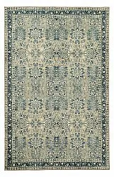 Vlakgeweven vloerkleed - Yasirah (blauw/groen)