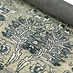 Vlakgeweven vloerkleed - Yasirah (blauw/groen)
