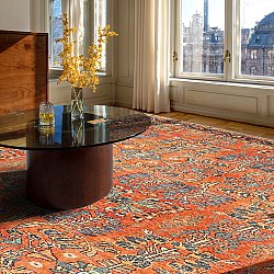 Vlakgeweven vloerkleed - Yasirah (oranje)