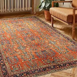 Vlakgeweven vloerkleed - Yasirah (oranje)