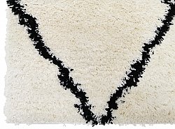 Hoogpolig vloerkleed - Akita (zwart/wit)