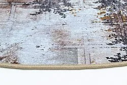 Rond vloerkleed - Flores (zwart/bruin/wit)