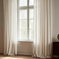 Gordijnen - Gordijn met linnenimitatie Andrada (beige)