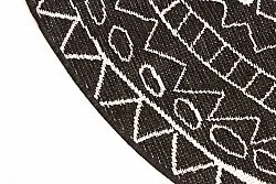 Rond vloerkleed - Brussels Diamond (zwart)