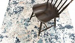 Rond vloerkleed - Hiboun (blauw)