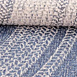 Rond vloerkleed - Indoor/Outdoor Angus (blauw)